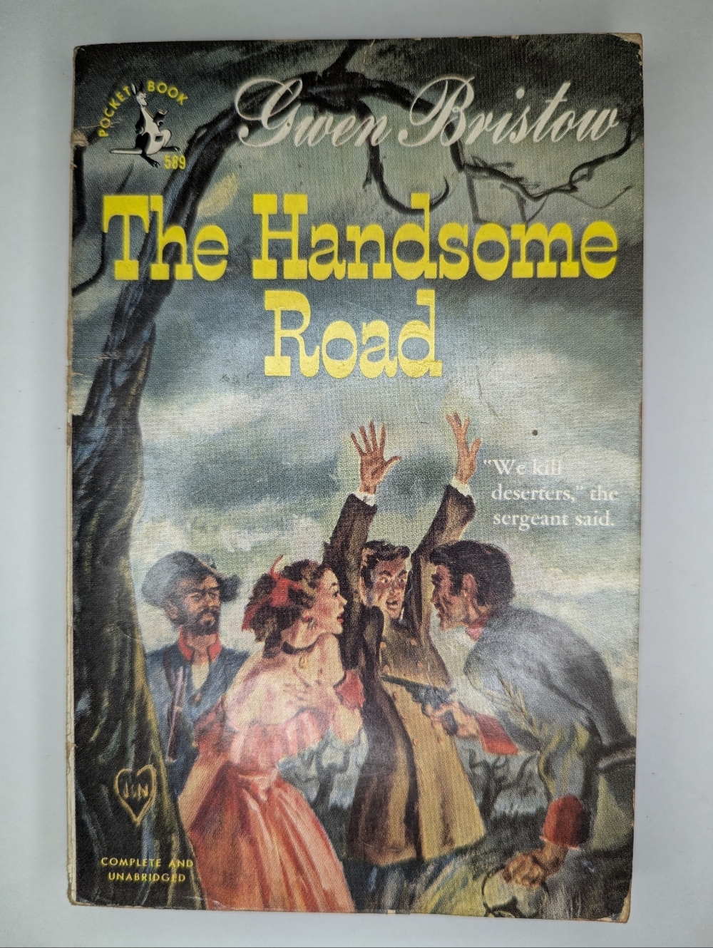 3/$15 📚 The Handsome Road by Gwen Bristow - 1949 Vintage Pocket Book #589 📖